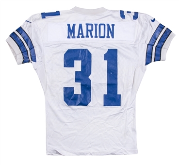 1996-97 Brock Marion Game Used Dallas Cowboys Home Jersey 